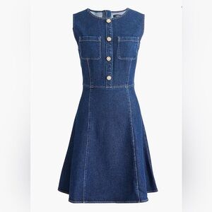 J. Crew Denim Dress with Embellished Buttons